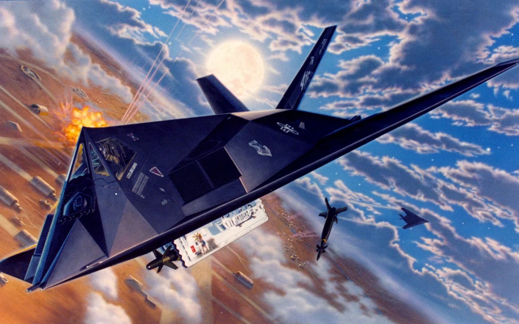 lockheed f-117, night hawk, Самолет, одноместный, американский