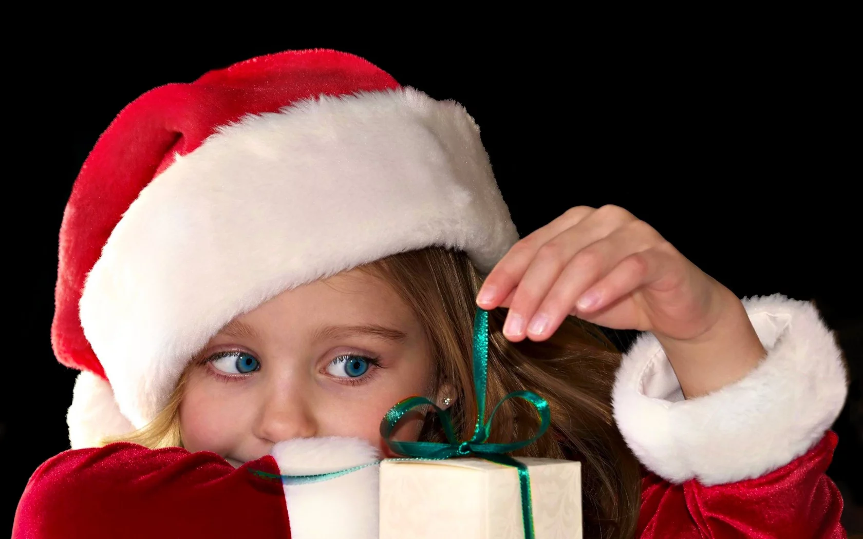 девочка, подарок, праздник, christmas, new year, дети, Новый год