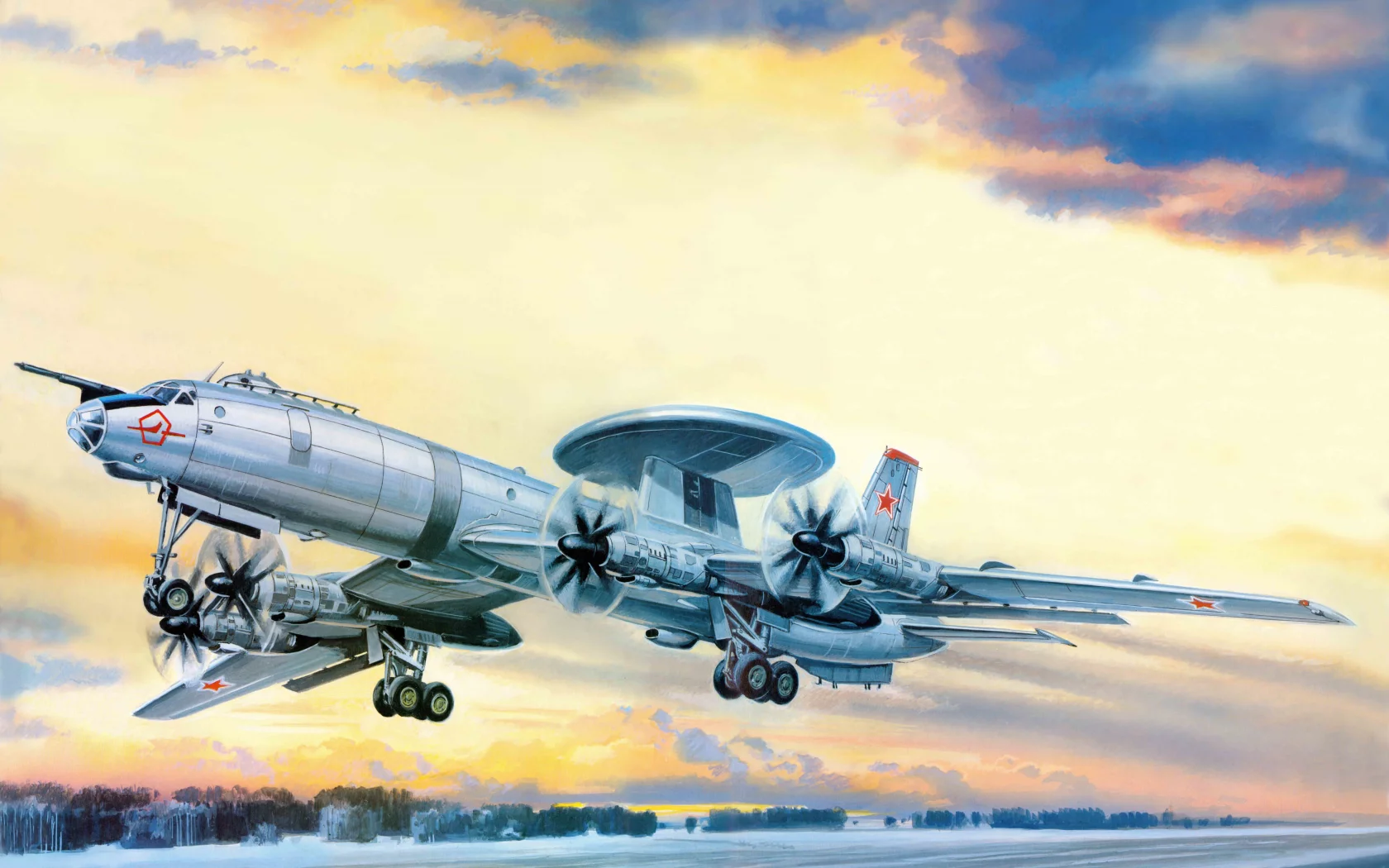 дозора, ту-126, и, радиолокационного, Арт, самолет