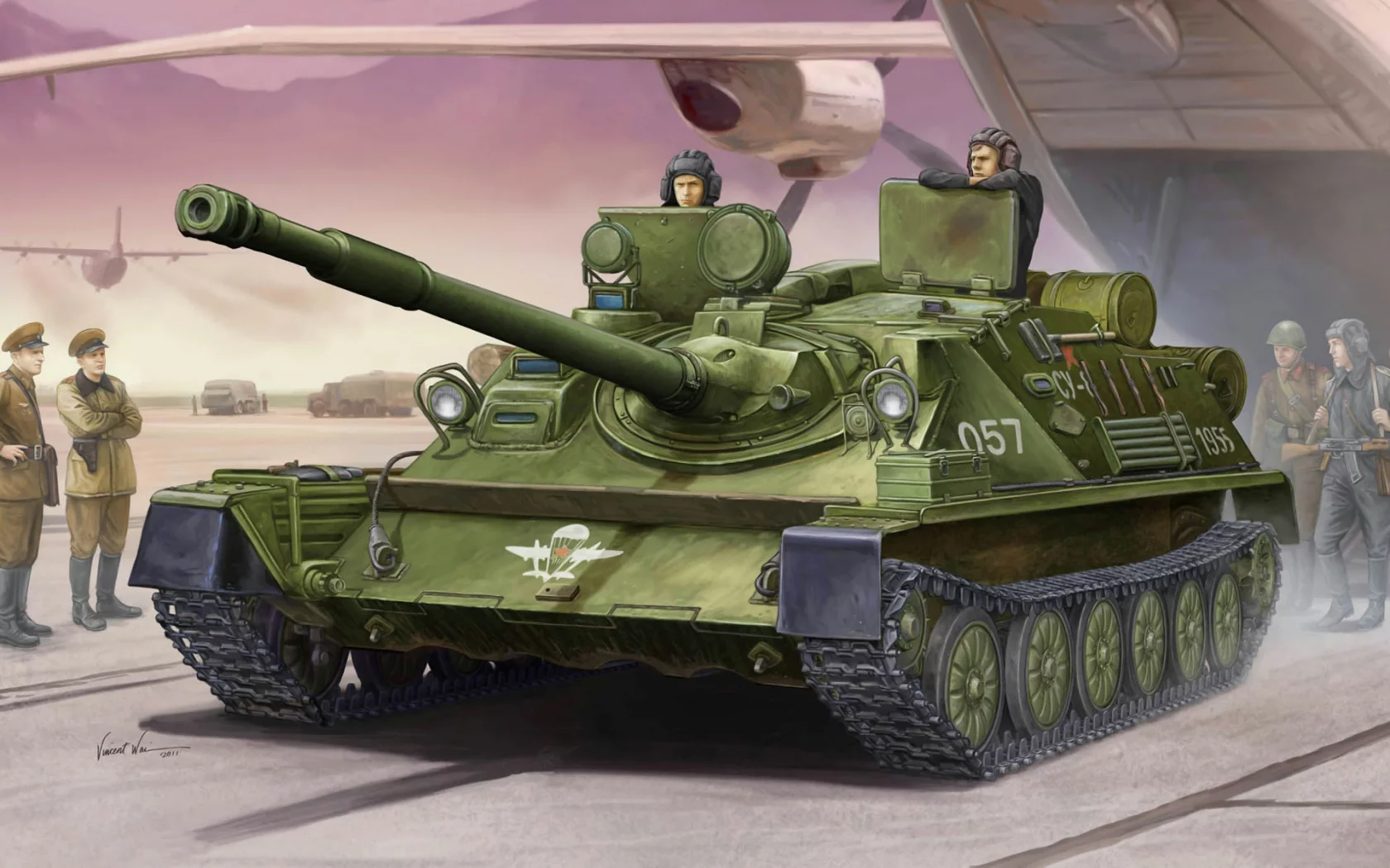 сау, аэродром, авиадесантная, Арт, асу-85, самоходная
