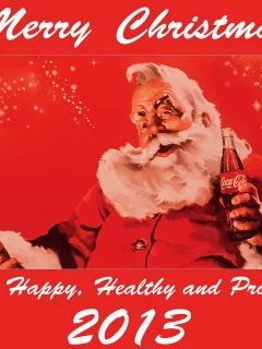 открытка, coca-cola, Санта