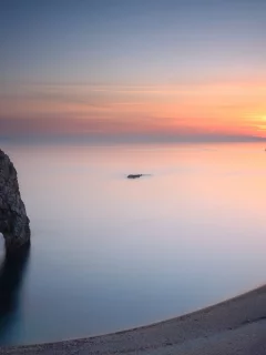 арка, скала, Море, берег, небо
