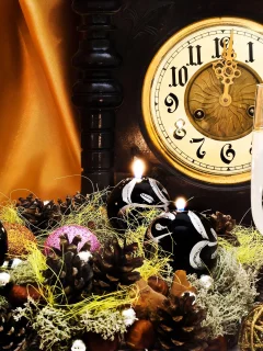 праздник, шампанское, часы, new year, Новый год, бокалы