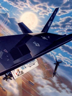 lockheed f-117, night hawk, Самолет, одноместный, американский