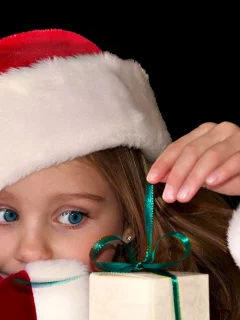 девочка, подарок, праздник, christmas, new year, дети, Новый год