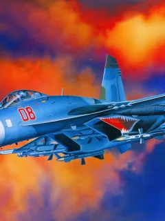 самолёт, ввс рф, российский, авиация, Су-27, истребитель