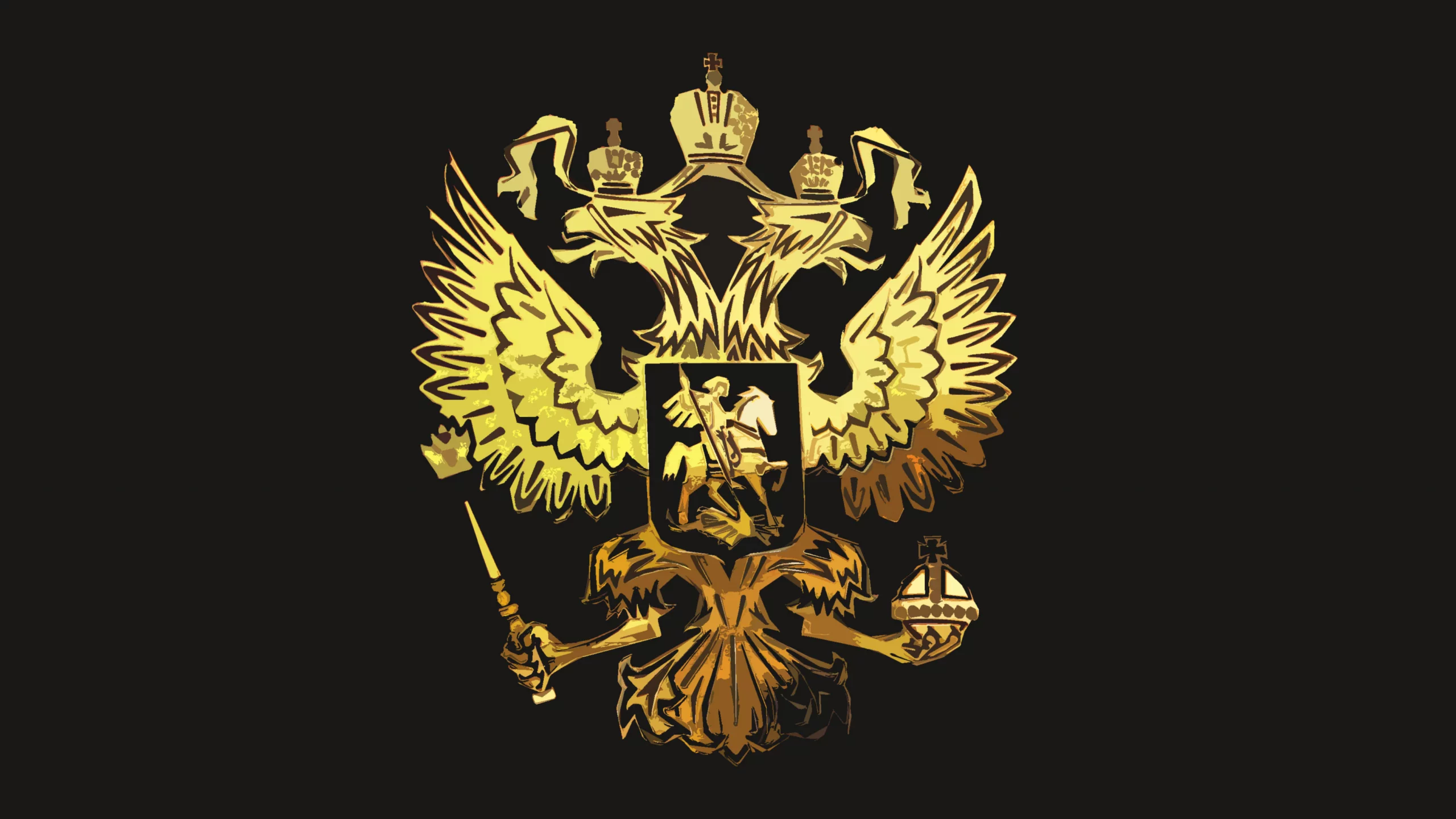 россия, герб, черный, Орел, фон