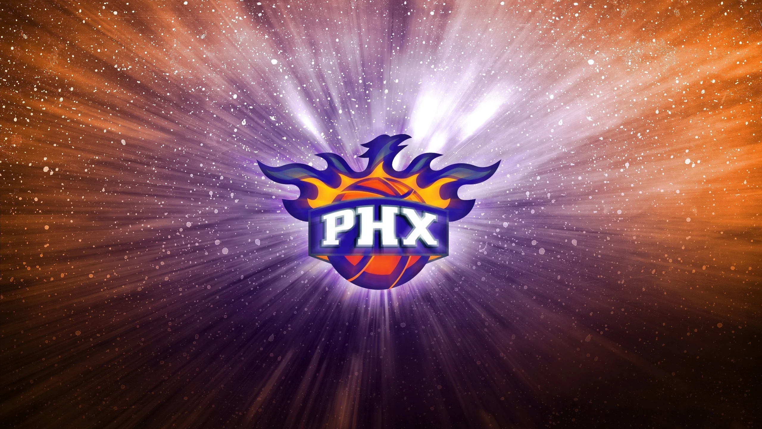 баскетбол, Phoenix suns, фон, феникс, фиолетовый, логотип