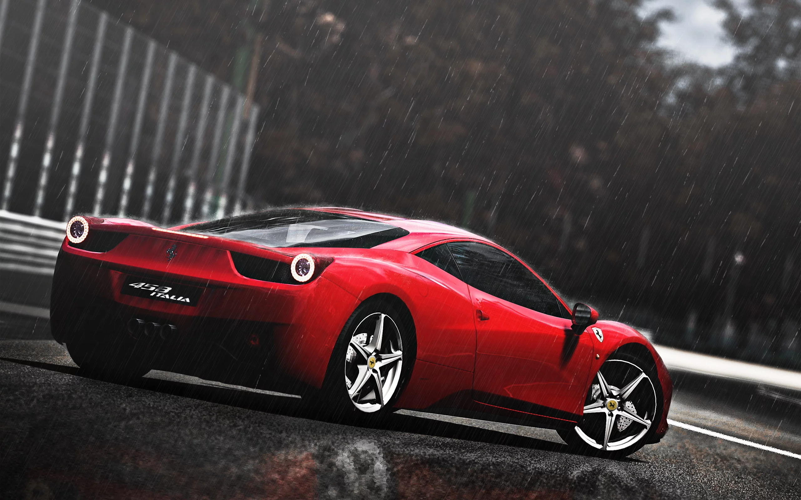 феррари, дождь, Ferrari 458 italia