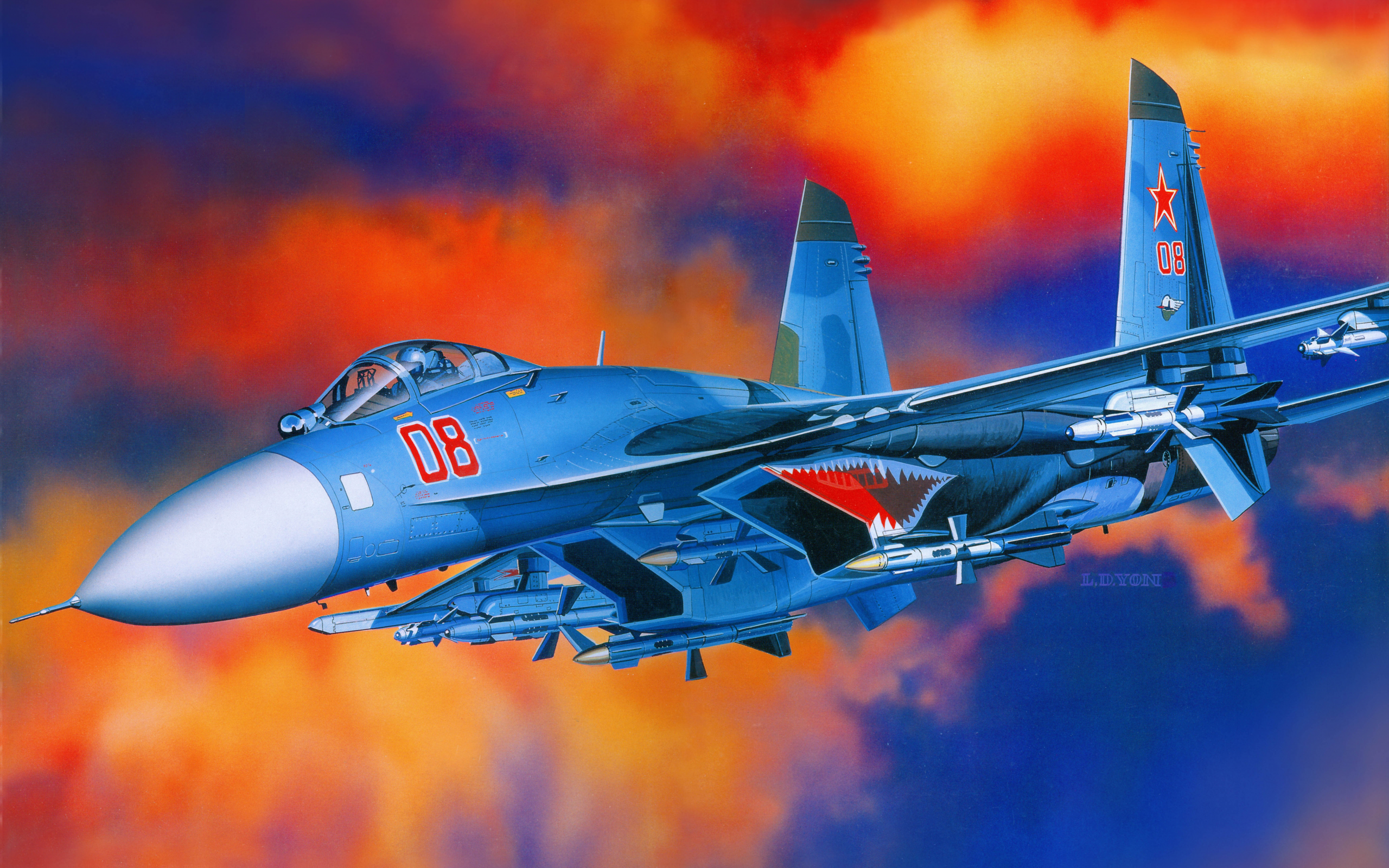 самолёт, ввс рф, российский, авиация, Су-27, истребитель