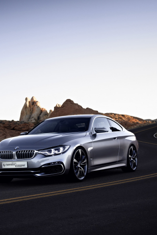 silver, rock, 2013, coupe, concept, Bmw, style, 4 series, road