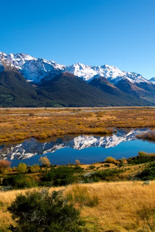 природа, горы, новая зеландия, New zealand, река