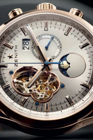  el - primero, moon, open, gold, sunpahse, rose, chronomaster, zenith, Часы, date, grande