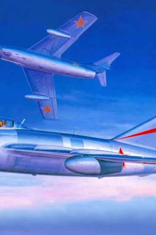 советский, Арт, mig-15, миг-15, истребитель, самолет