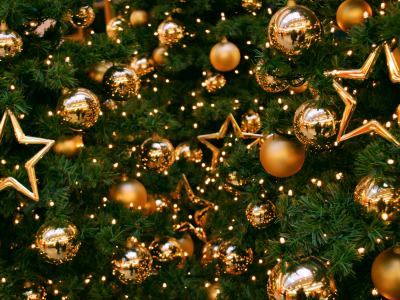 елка, Новый год, игрушки, звезды, шары