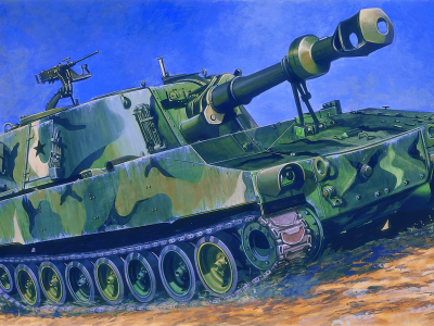 m109, сау, Арт, паладин, американская, самоходная, paladin