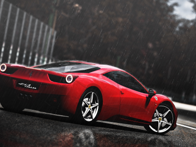 феррари, дождь, Ferrari 458 italia
