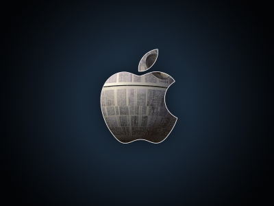 hi-tech, Apple, логотип, металл, яблоко