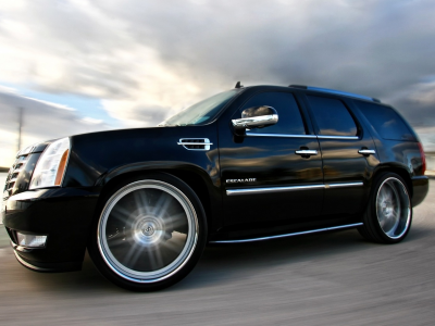 обоя, speed, cadillac, автомобиль, escalade, tuning, black, Car, wallpapers, wheels