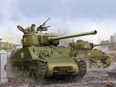танк, основной, sherman m4a3, средний, Арт, американский, 76mm