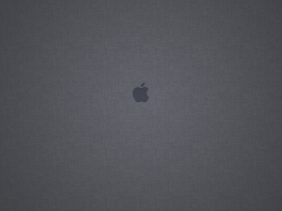 серый фон, яблоко, Apple, mac os