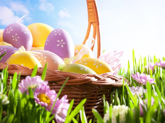 пасха, яйца, небо, easter, Праздники