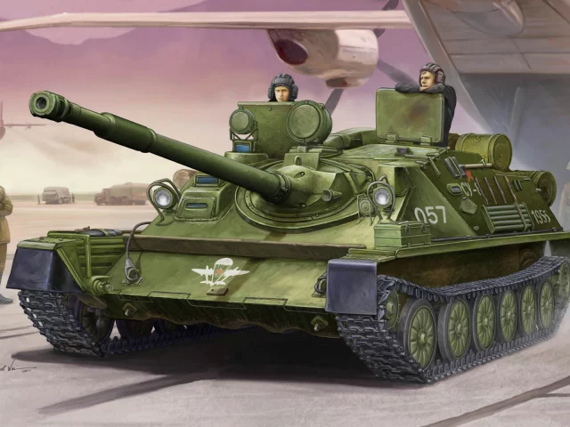 сау, аэродром, авиадесантная, Арт, асу-85, самоходная