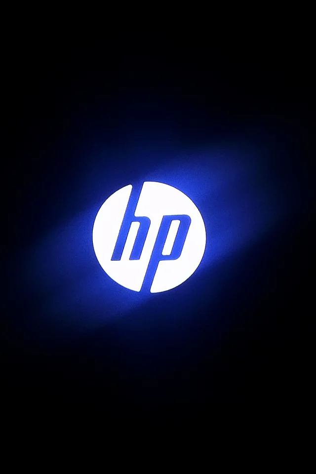 computer, photo, logo, Hp, hi-tech, blue light