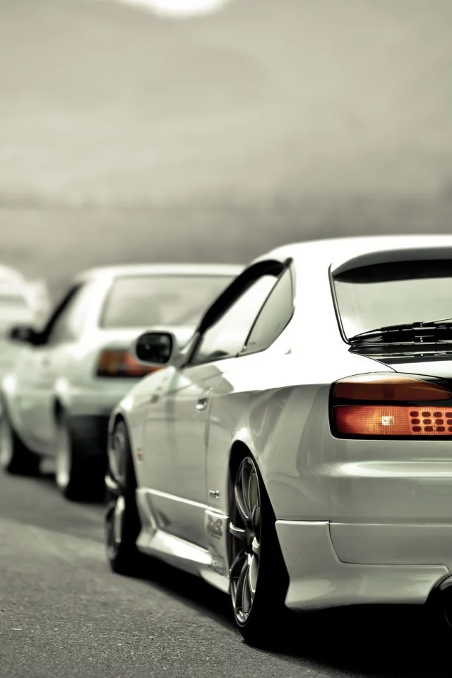 silvia, tuning, s15, фара, номер, белая, Nissan, выхлоп
