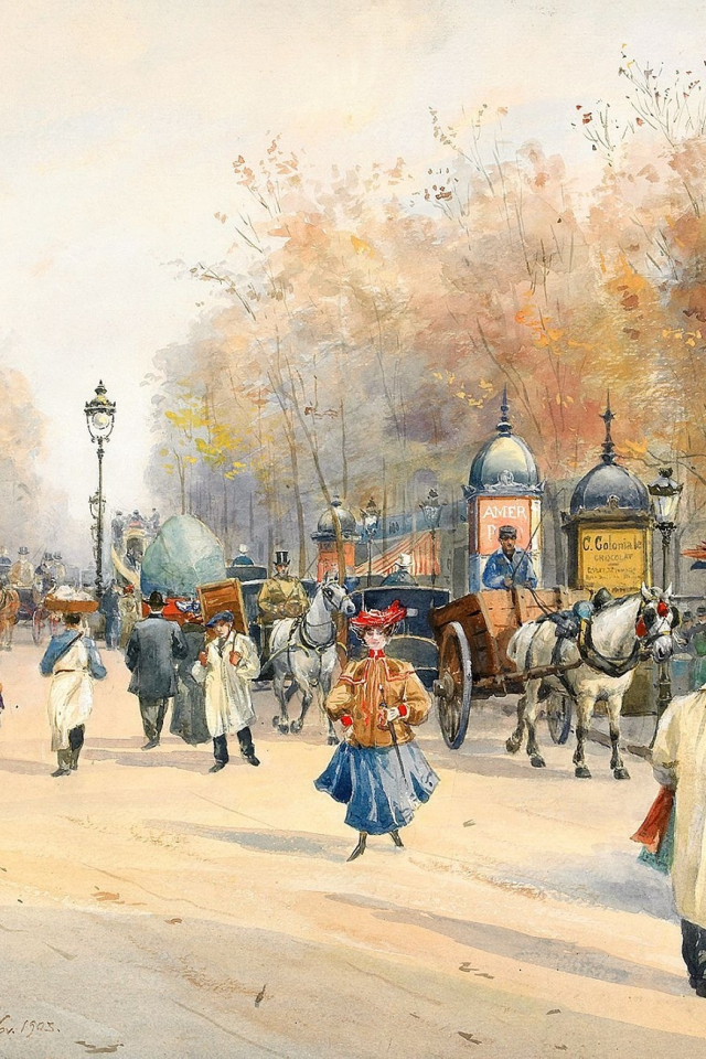 Anna palm de rosa, витрины, повозка, boulevard des capucines, paris, бульвар