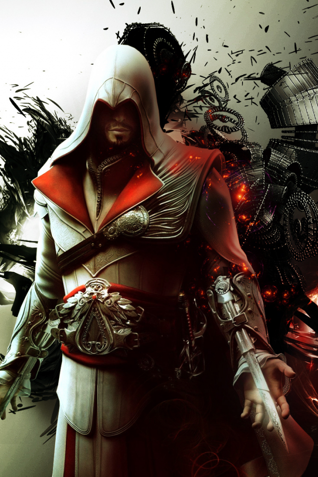 убийца, abstract, ezio auditore da firenze, ассасин, fon, Assassins creed brotherhood