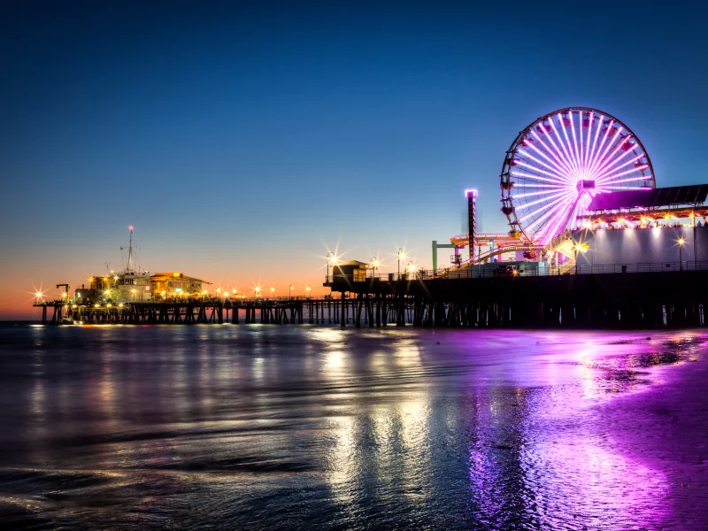 city, калифорния, los angeles, сша, santa monica, california, Usa