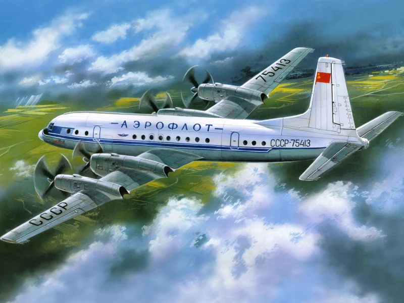 ил-18, ильюшин, Арт, пассажирский, самолет, аэрофлот