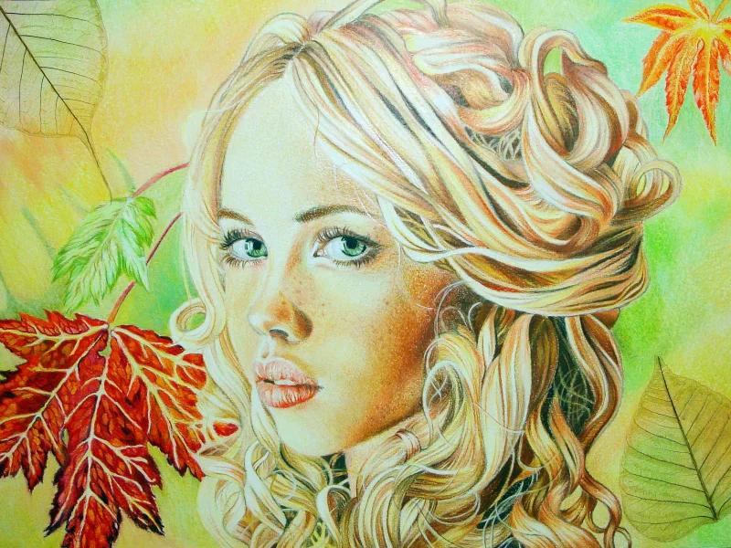 лицо, живопись, взгляд, губы, Christina papagianni, девушка