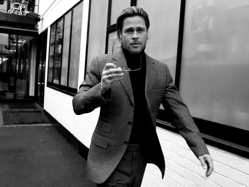 Brad pitt, продюсер, мужчина, брэд питт, актер, очки, костюм