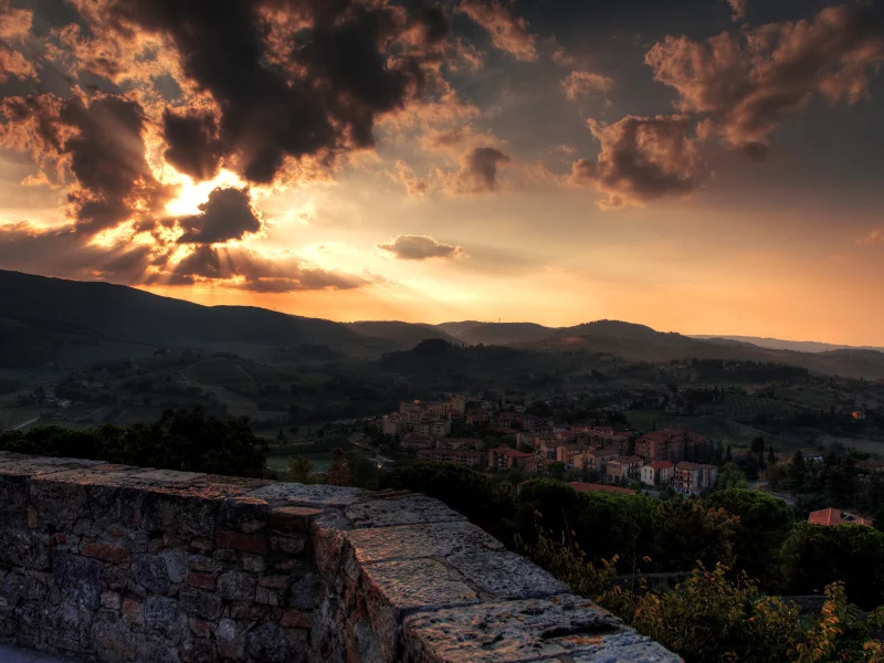 закат, тоскана, toscana, италия, Italy