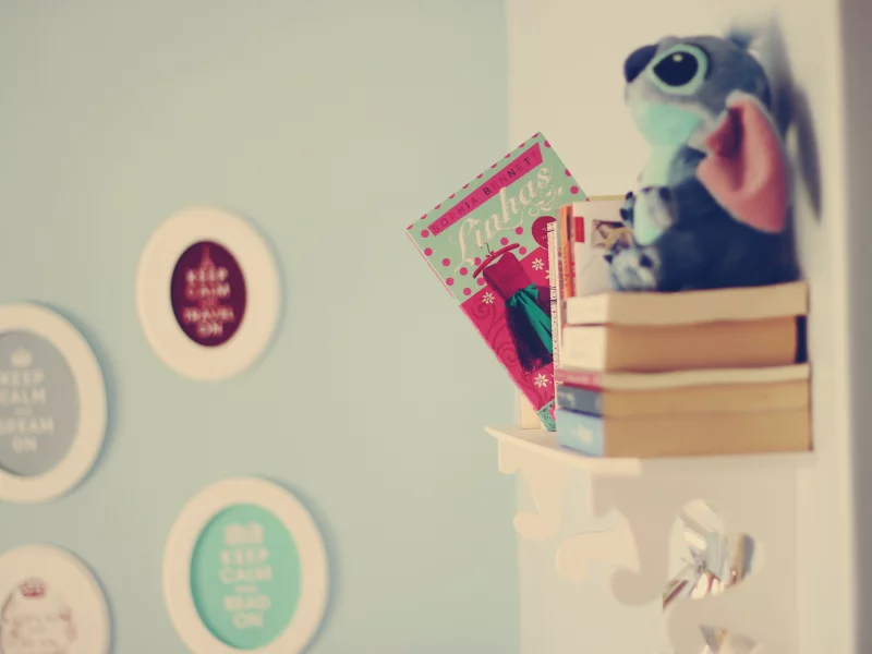полка, картина, игрушка, книги, Настроения