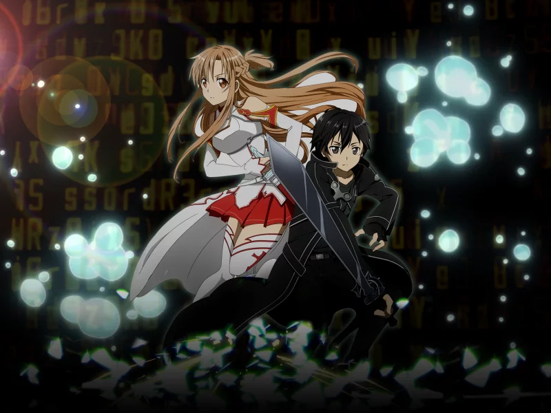 Sword art online, sao, kirito, асуна, asuna, кирито
