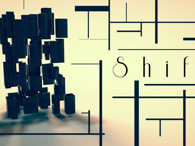 shift, графика, Рендер, 3d, сдвиг