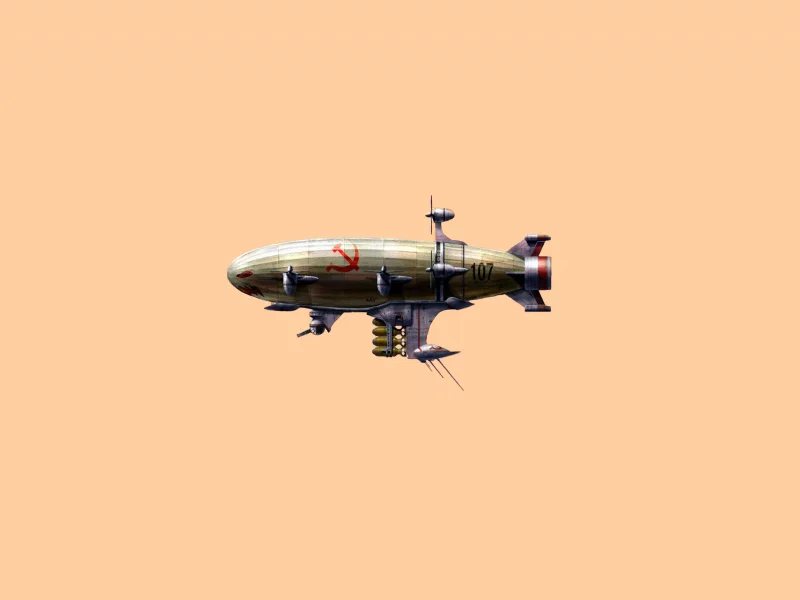 dirigible, серп и молот, Дирижабль, светлый фон, airship