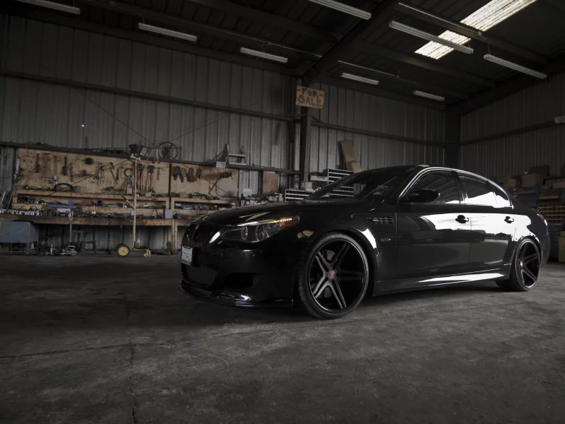 вид сбоку, black, диски, m5, чёрные, Bmw, e60, бмв, чёрный, тень