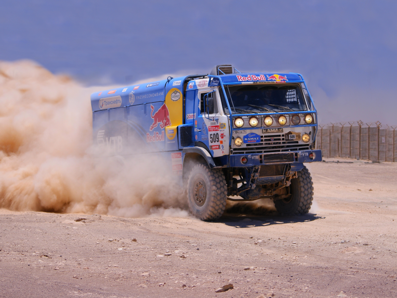 Kamaz, rally, грузовик, первый, пыль, камаз, dakar, соревнования