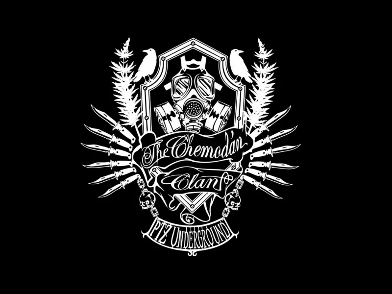 ножи, противогаз, black, Минимлизм, music, ptz underground, minimalism