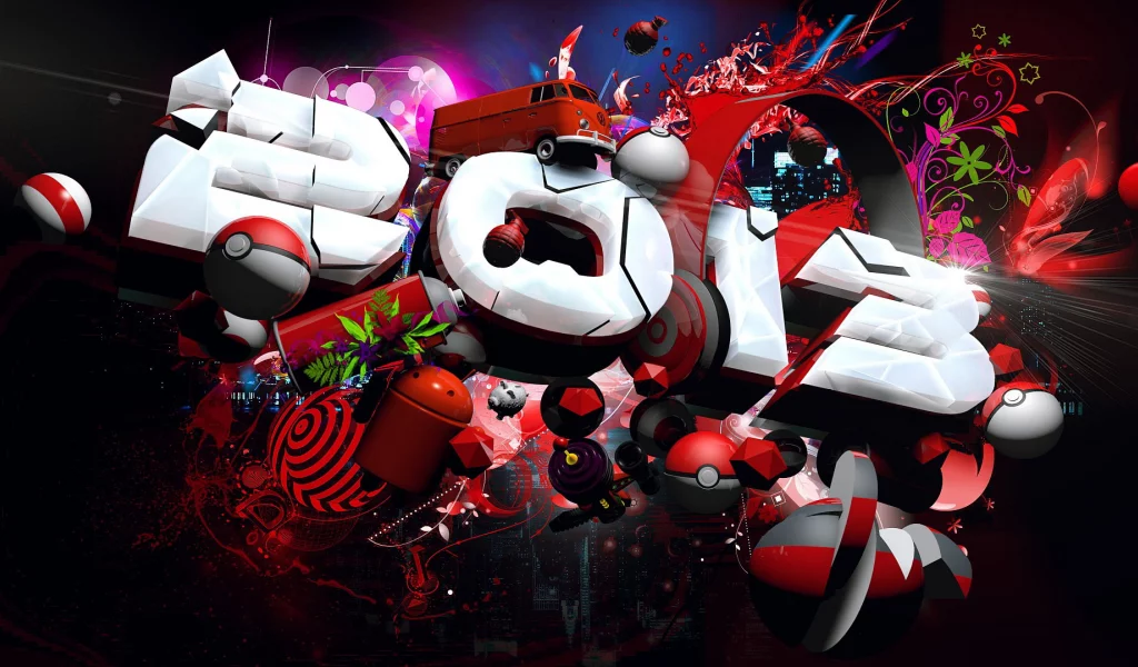 новый год, android, pokeballs, volkswagen, коллаж, New year, 2013