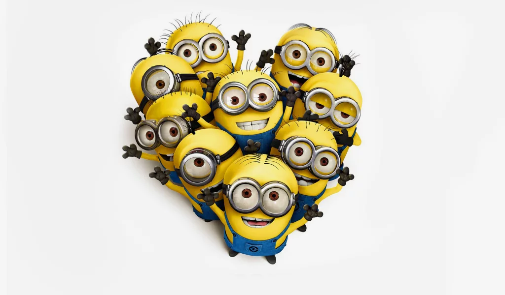 миньоны, белый фон, despicable me, Гадкий я, желтые