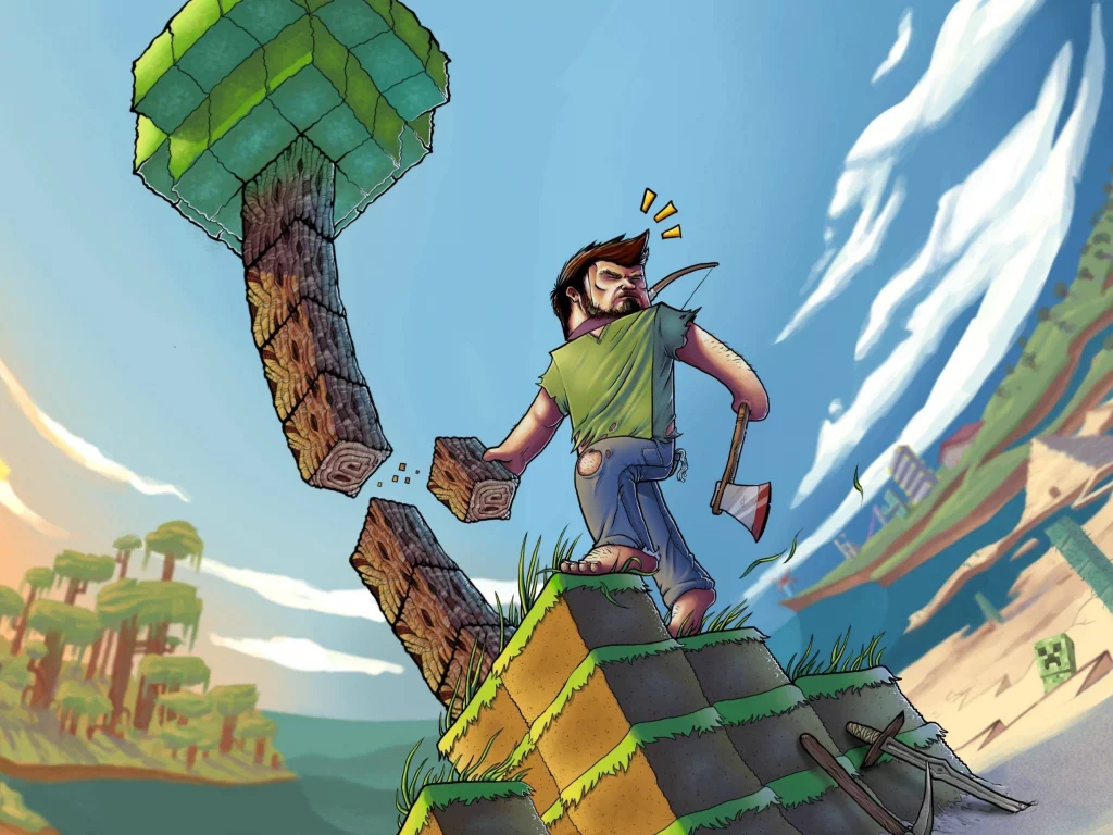 Minecraft, игра, game, пиксели, майнкрафт