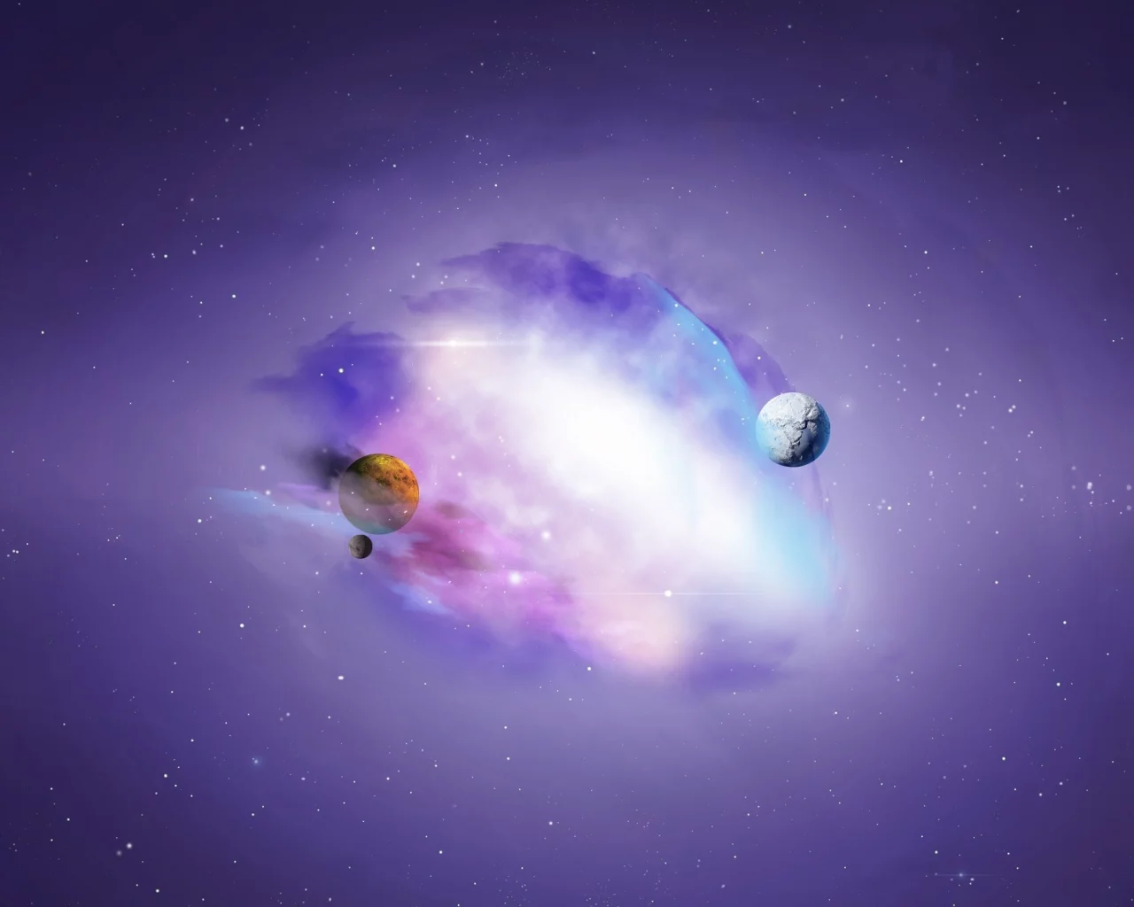 Space, арт, планеты, космос, звезды, туманность
