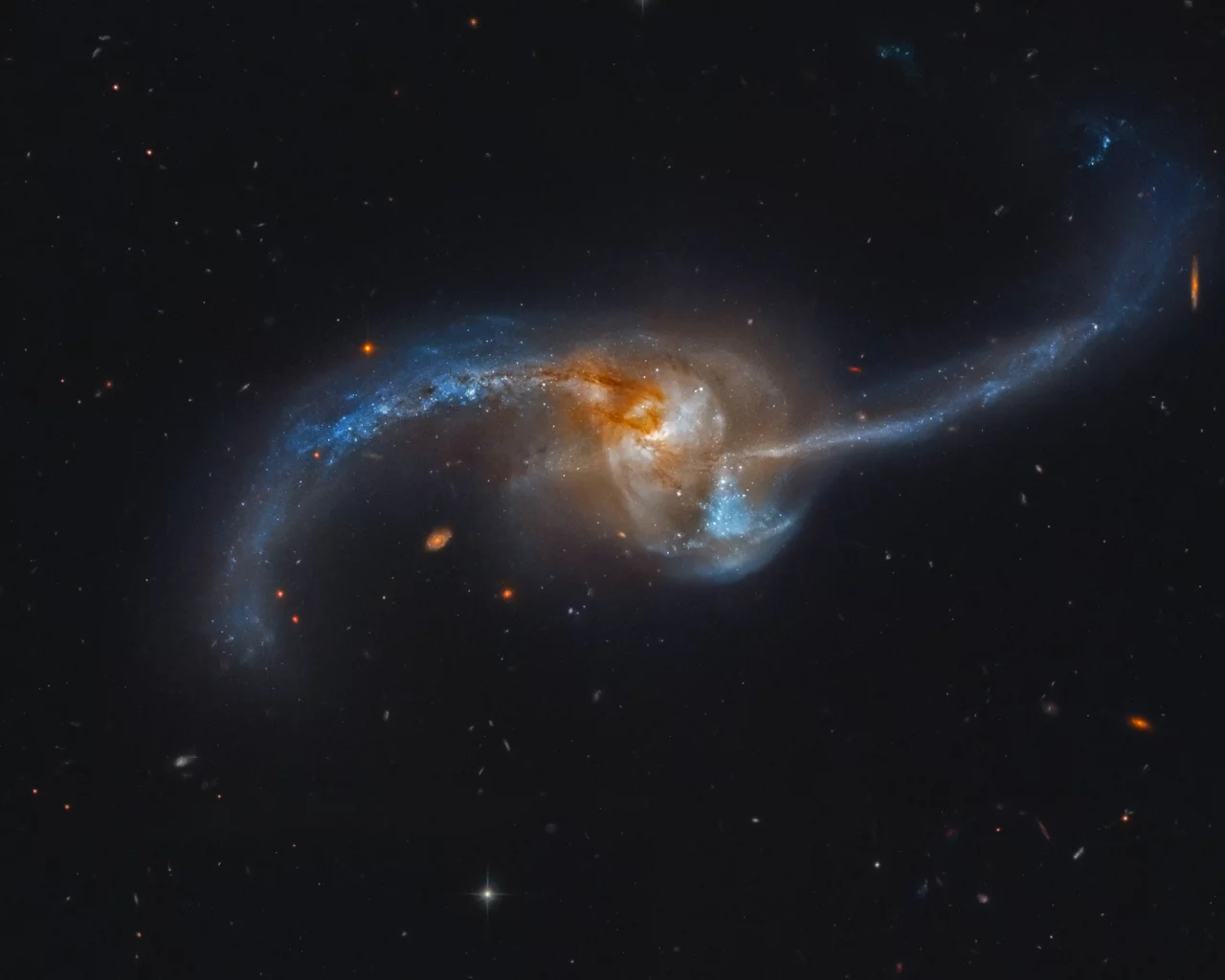 galaxy, Ngc2623, звезды, галактика, пространство