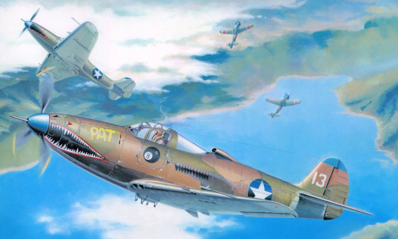 аэрокобра, p-39, Bell, airacobra, истребитель, рисунок