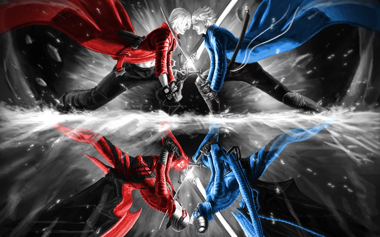 vergil, данте, dante, Devil may cry, демоны